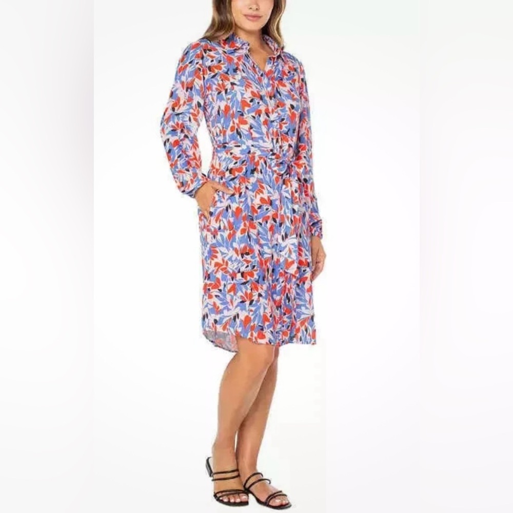 Well Worn long sleeve Floral Button-Up Dress